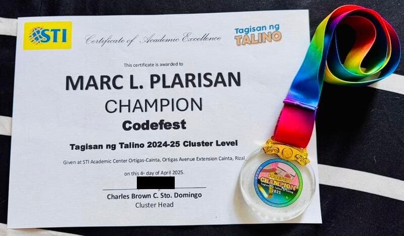 Champion - Tagisan ng Talino 2025: Codefest Cluster Level